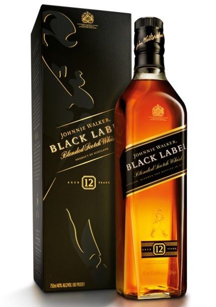 Whisky Johnnie Walker Black Label 750ml Sello Negro domicilios