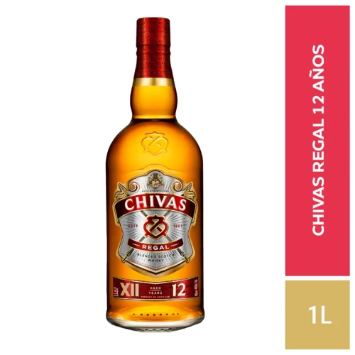 Whisky Chivas Regal 12 años x1000cm3.