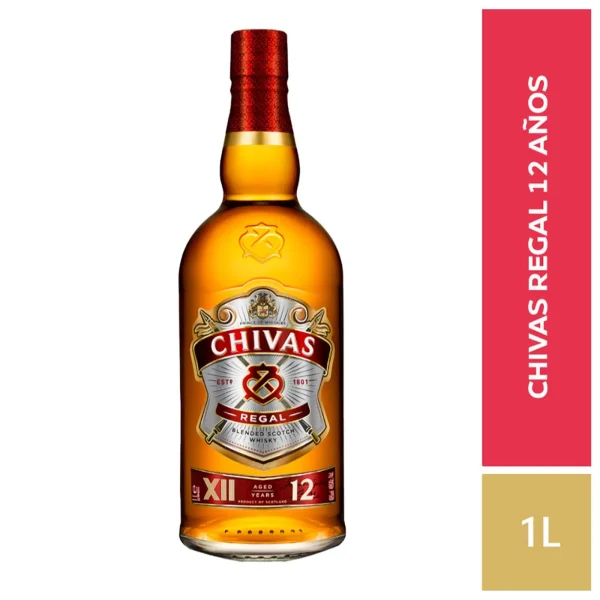 Whisky Chivas Regal 12 años x1000cm3.